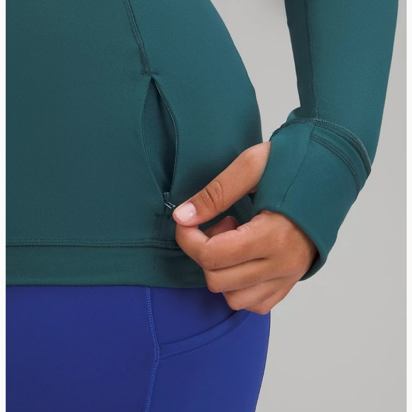 Lululemon Its Rulu Run Long Sleeve Hoodie GREEN JASPER new w tags 🍋 - Picture 7 of 8